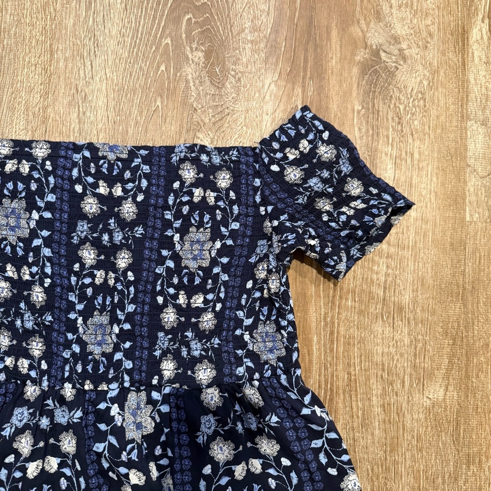 Old Navy, NWT Blue Floral Midi Dress, Size MP - Picture 4 of 10